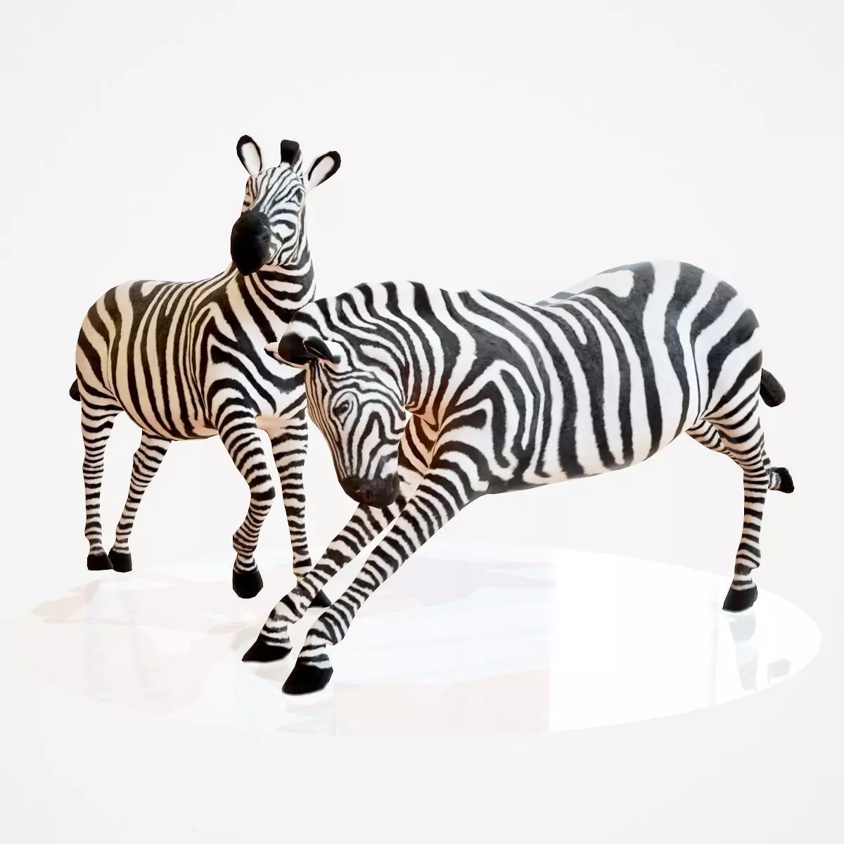 Zebra Rigged Low-poly 3D model_0