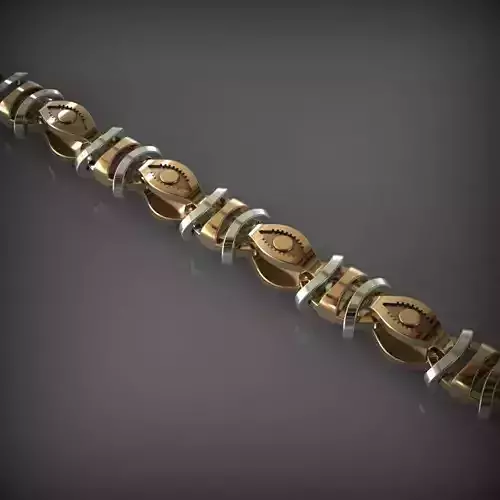 Designer Unique Unisex Cuban Chain With 3DM STL OBJ FBX Files 3D print model