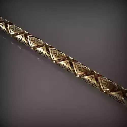 Designer Unique Unisex Cuban Chain With 3DM STL OBJ FBX Files 3D print model