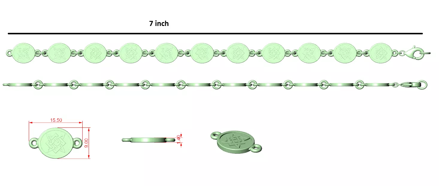 Designer Unique Unisex Cuban Chain With 3DM STL OBJ FBX Files 3D print model_1