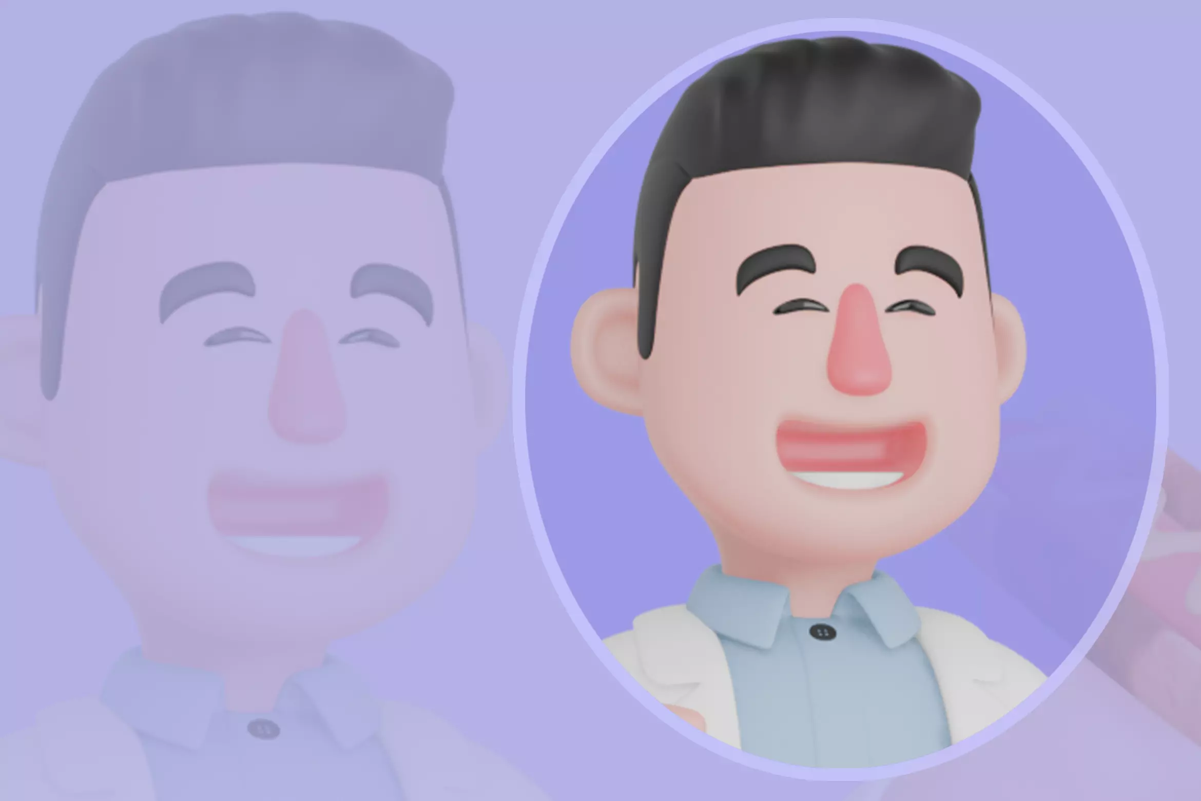 Stylized 3D Male Doctor Character - Cartoon with Hotdog and Cup 3D model_0