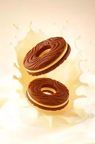 High Detail and Low-Poly Biscuits 3D Model