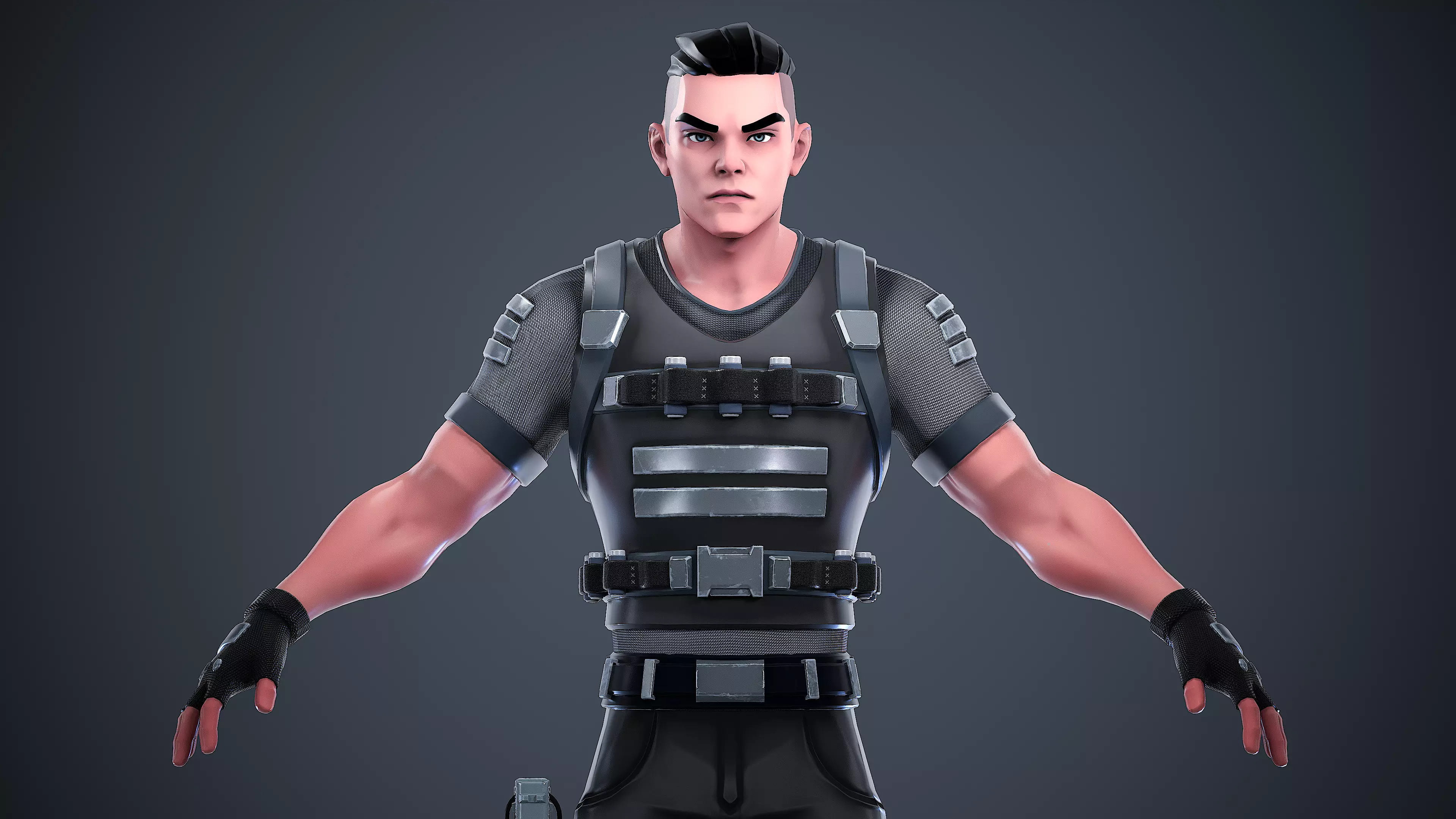 Special Forces Soldier - UE4 UE5 Unity Ready Character Low-poly 3D model_3