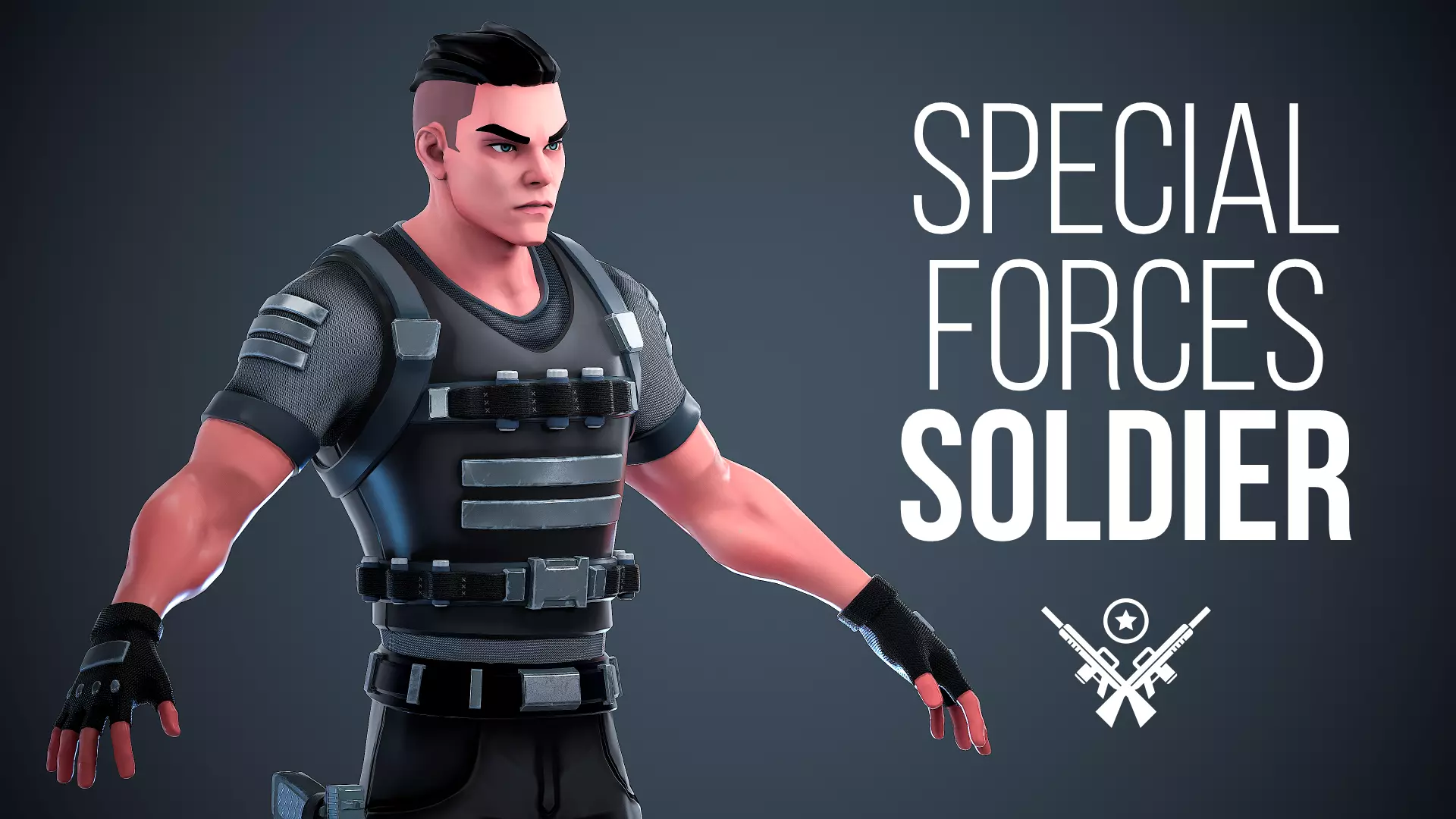 Special Forces Soldier - UE4 UE5 Unity Ready Character Low-poly 3D model_2