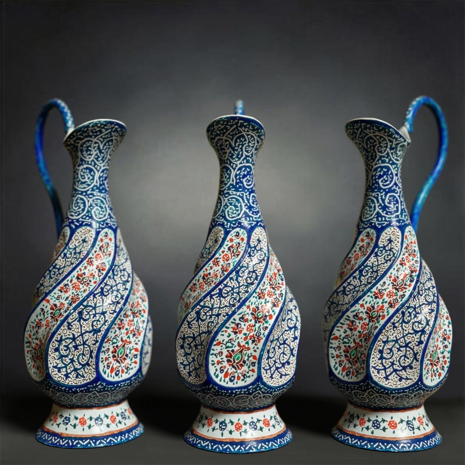 6 Vase Collection chinese Low-poly 3D model_1