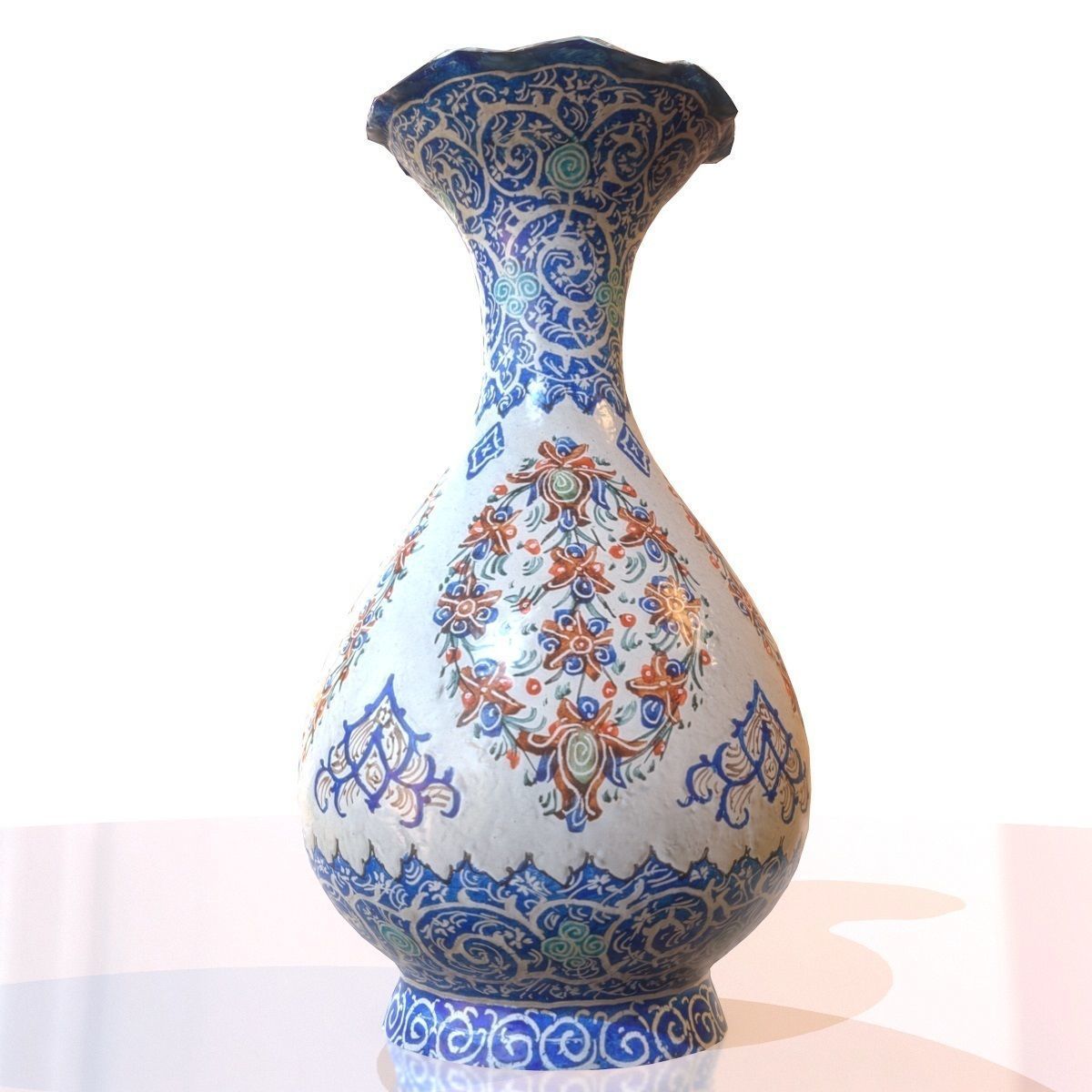 6 Vase Collection chinese Low-poly 3D model_22