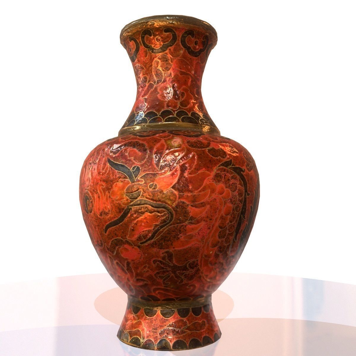 6 Vase Collection chinese Low-poly 3D model_19