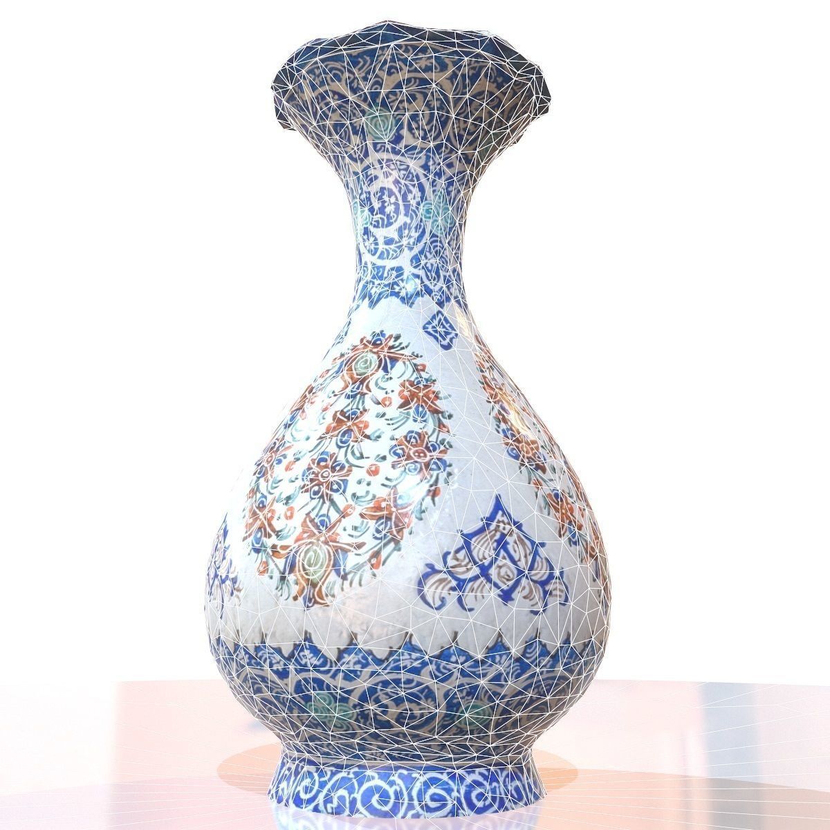 6 Vase Collection chinese Low-poly 3D model_24
