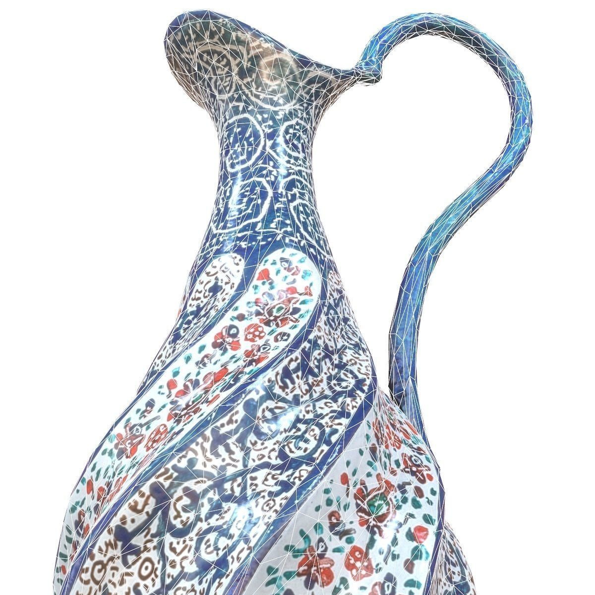 6 Vase Collection chinese Low-poly 3D model_15