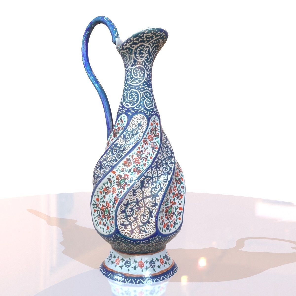 6 Vase Collection chinese Low-poly 3D model_13