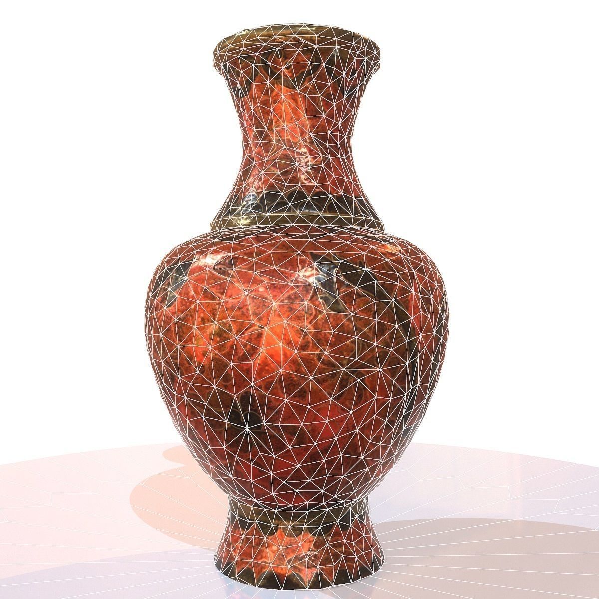 6 Vase Collection chinese Low-poly 3D model_21