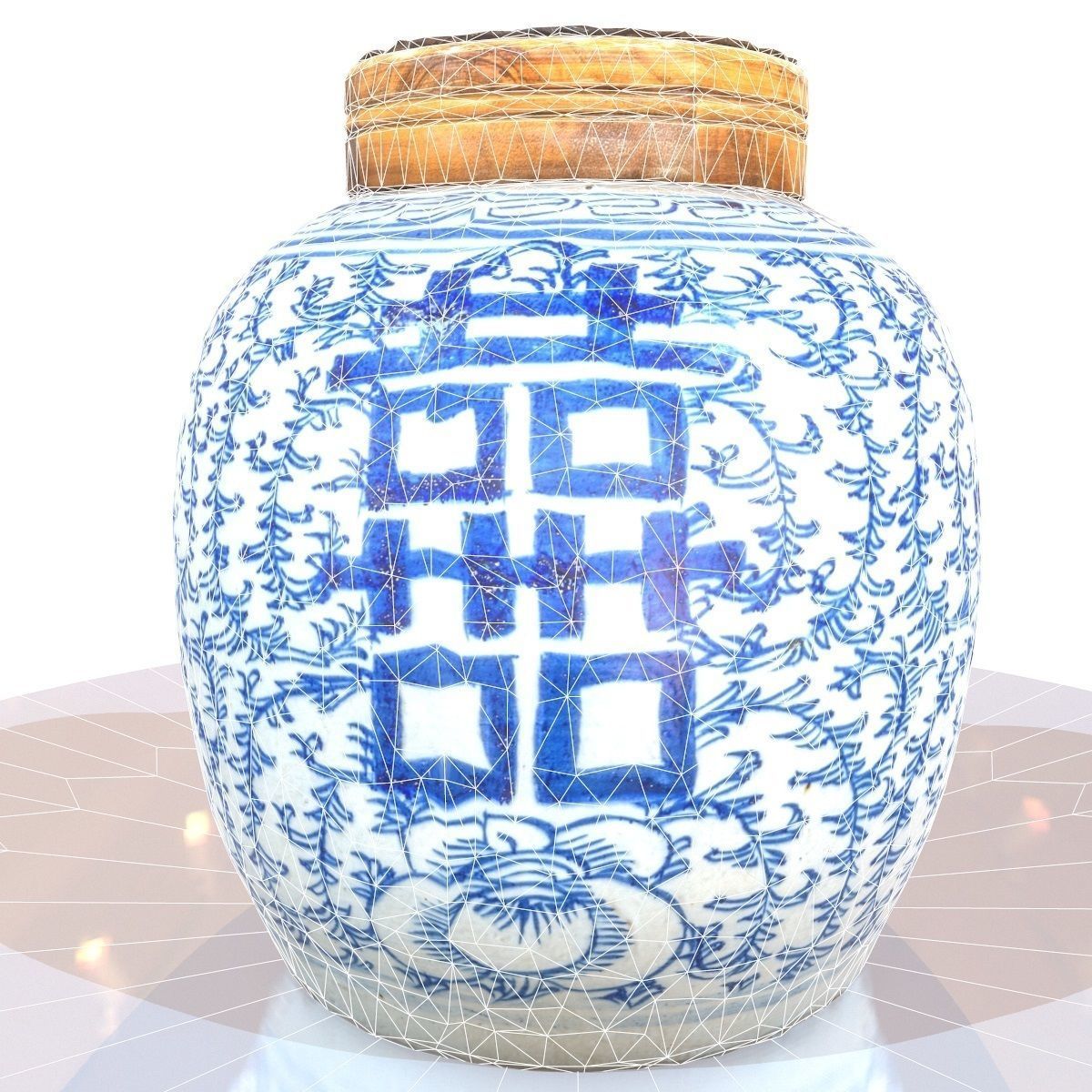 6 Vase Collection chinese Low-poly 3D model_12