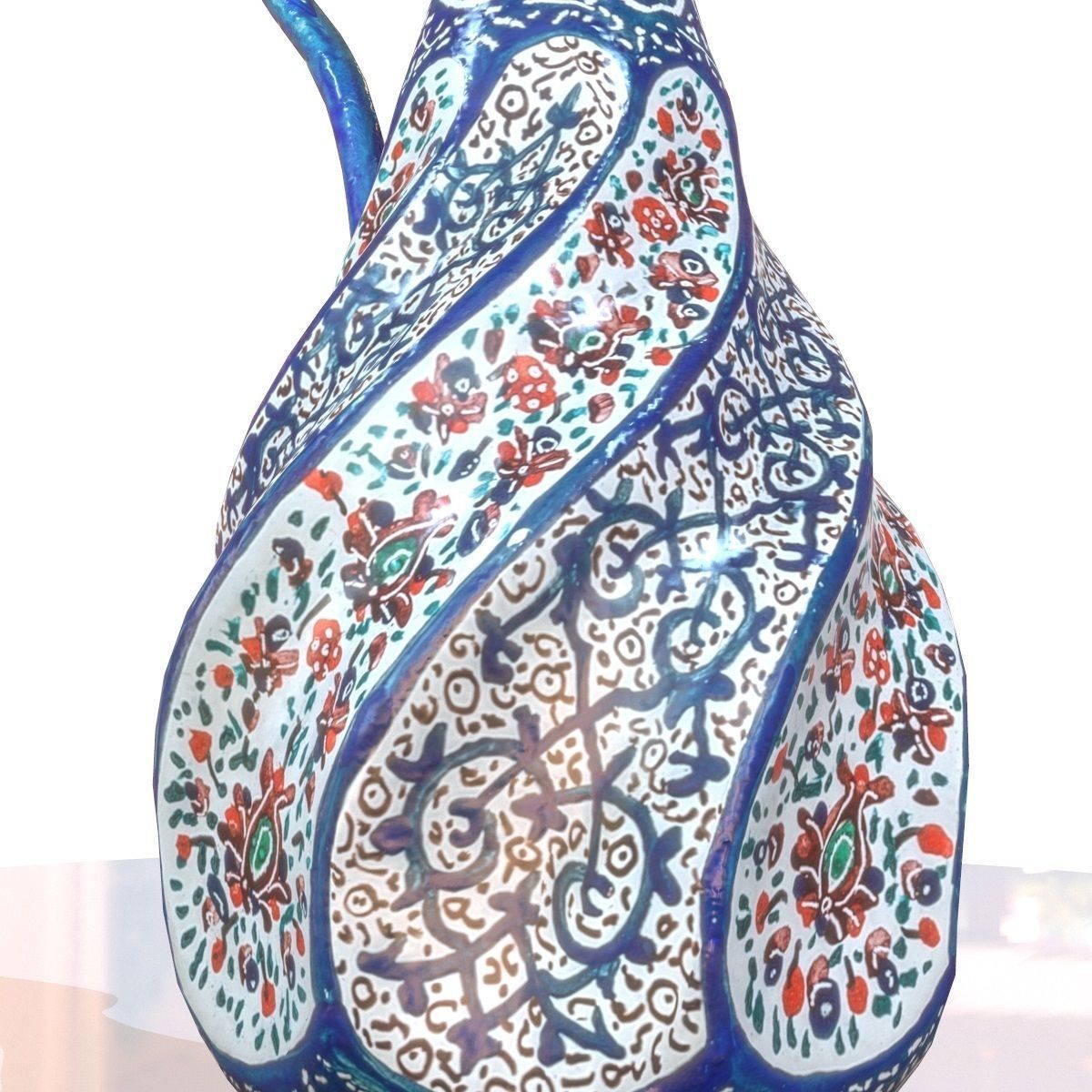 6 Vase Collection chinese Low-poly 3D model_14