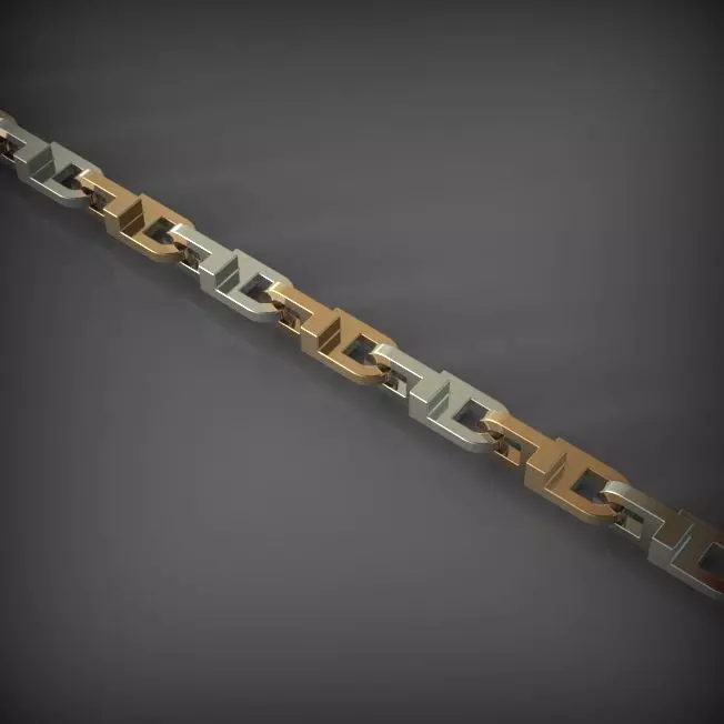 Designer Unique Unisex Cuban Chain With 3DM STL OBJ FBX Files 3D print model_0