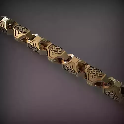 Designer Unique Unisex Cuban Chain With 3DM STL OBJ FBX Files 3D print model