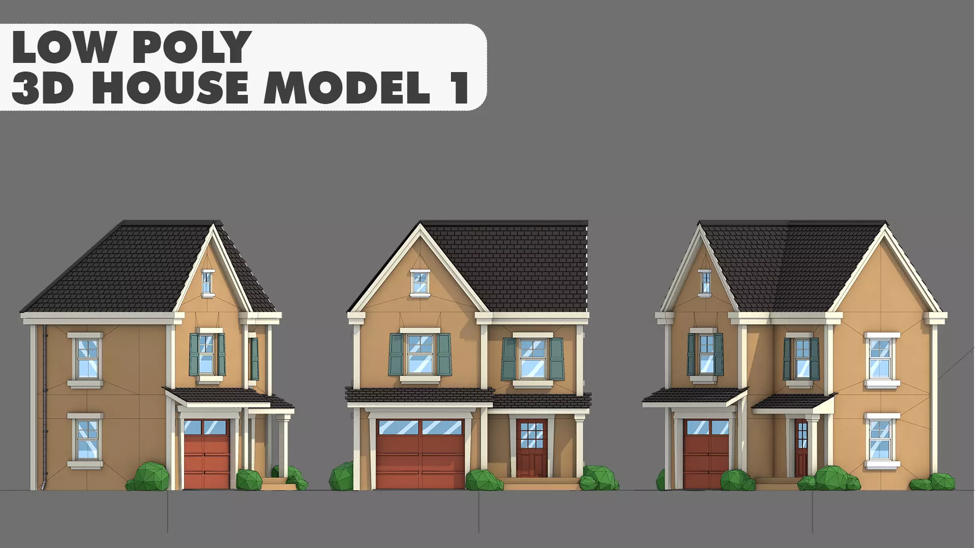 House Pack Stylized Low Poly 3D Model Collection_6