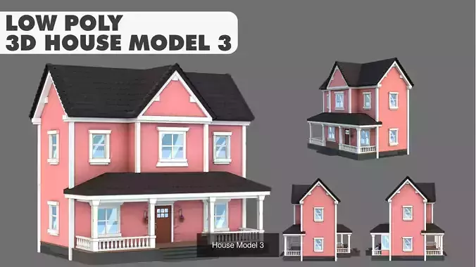 House Pack Stylized Low Poly 4