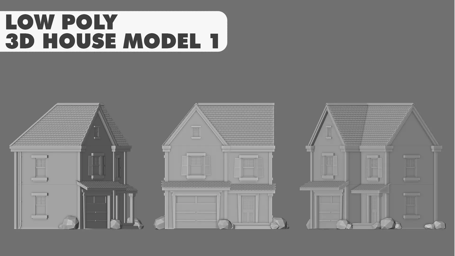 House Pack Stylized Low Poly 3D Model Collection_8
