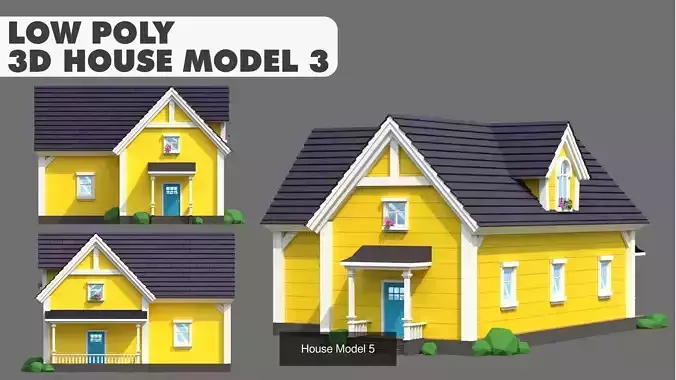 House Pack Stylized Low Poly 6