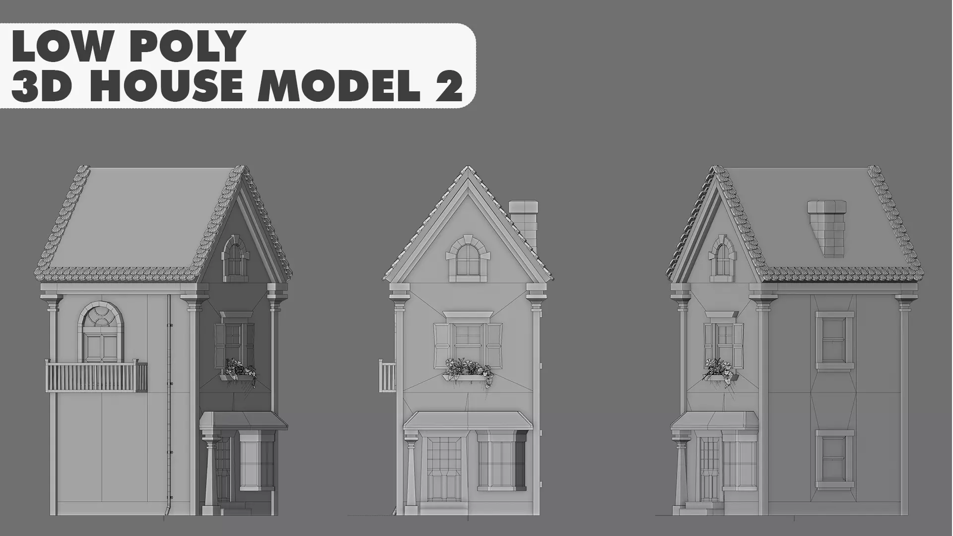House Pack Stylized Low Poly 3D Model Collection_15
