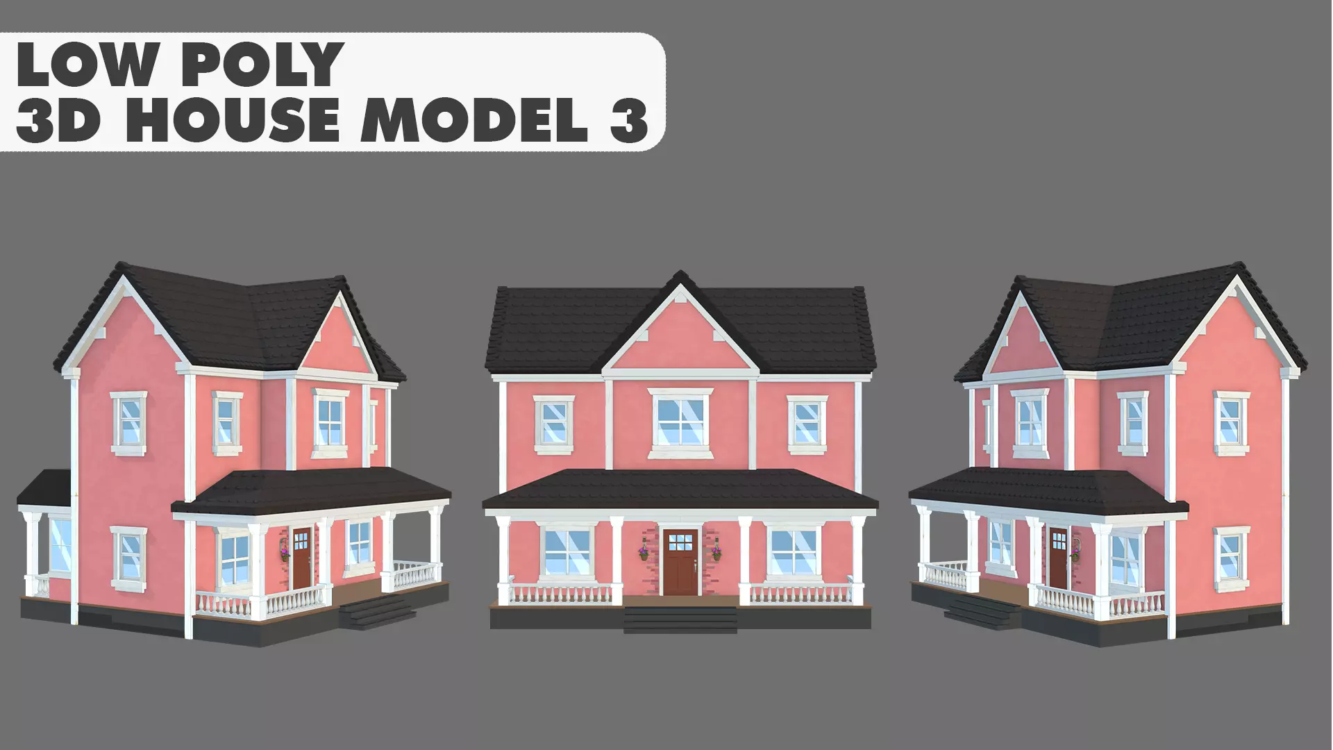 House Pack Stylized Low Poly 3D Model Collection_20