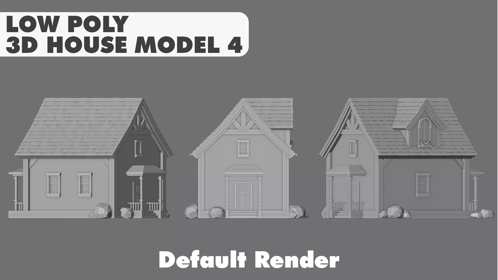 House Pack Stylized Low Poly 3D Model Collection_24