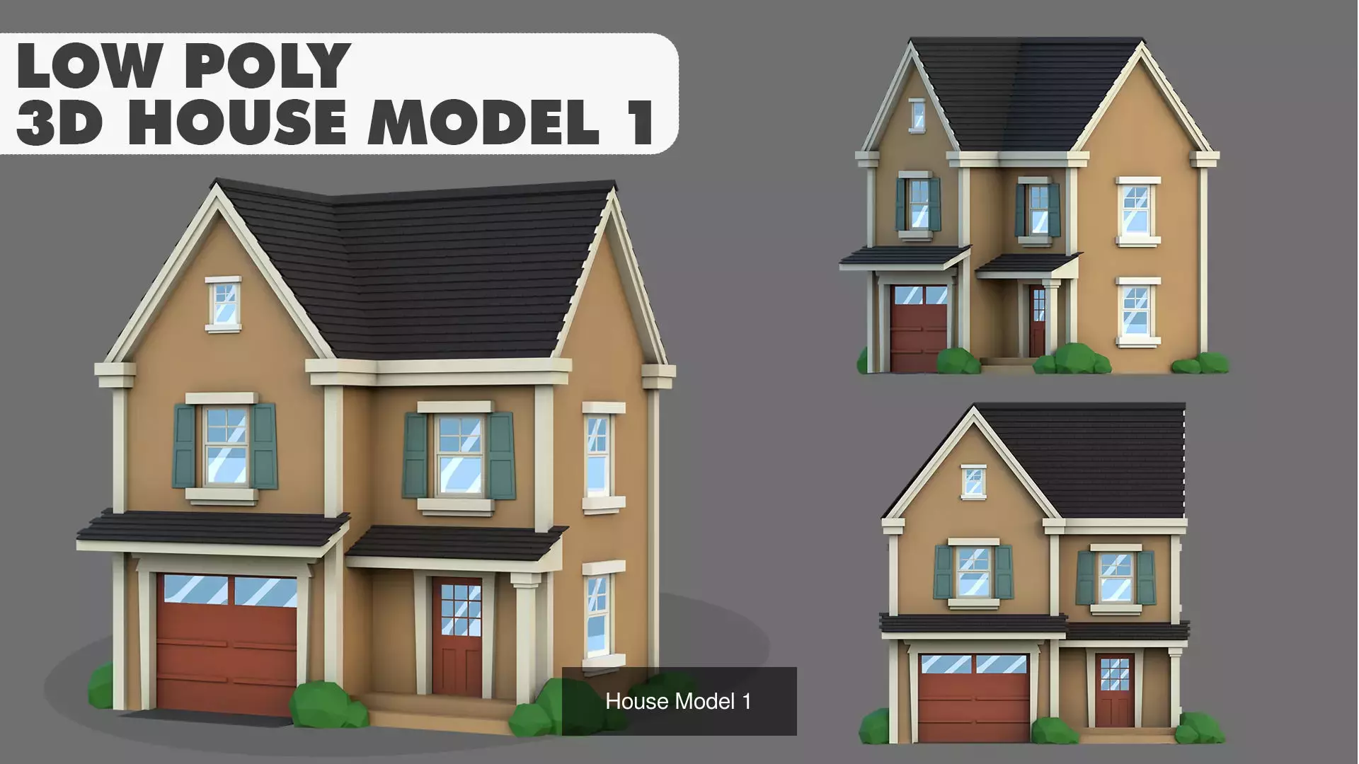 House Pack Stylized Low Poly 3D Model Collection_1