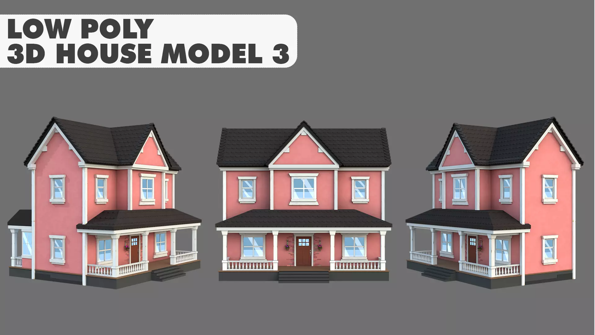 House Pack Stylized Low Poly 3D Model Collection_18