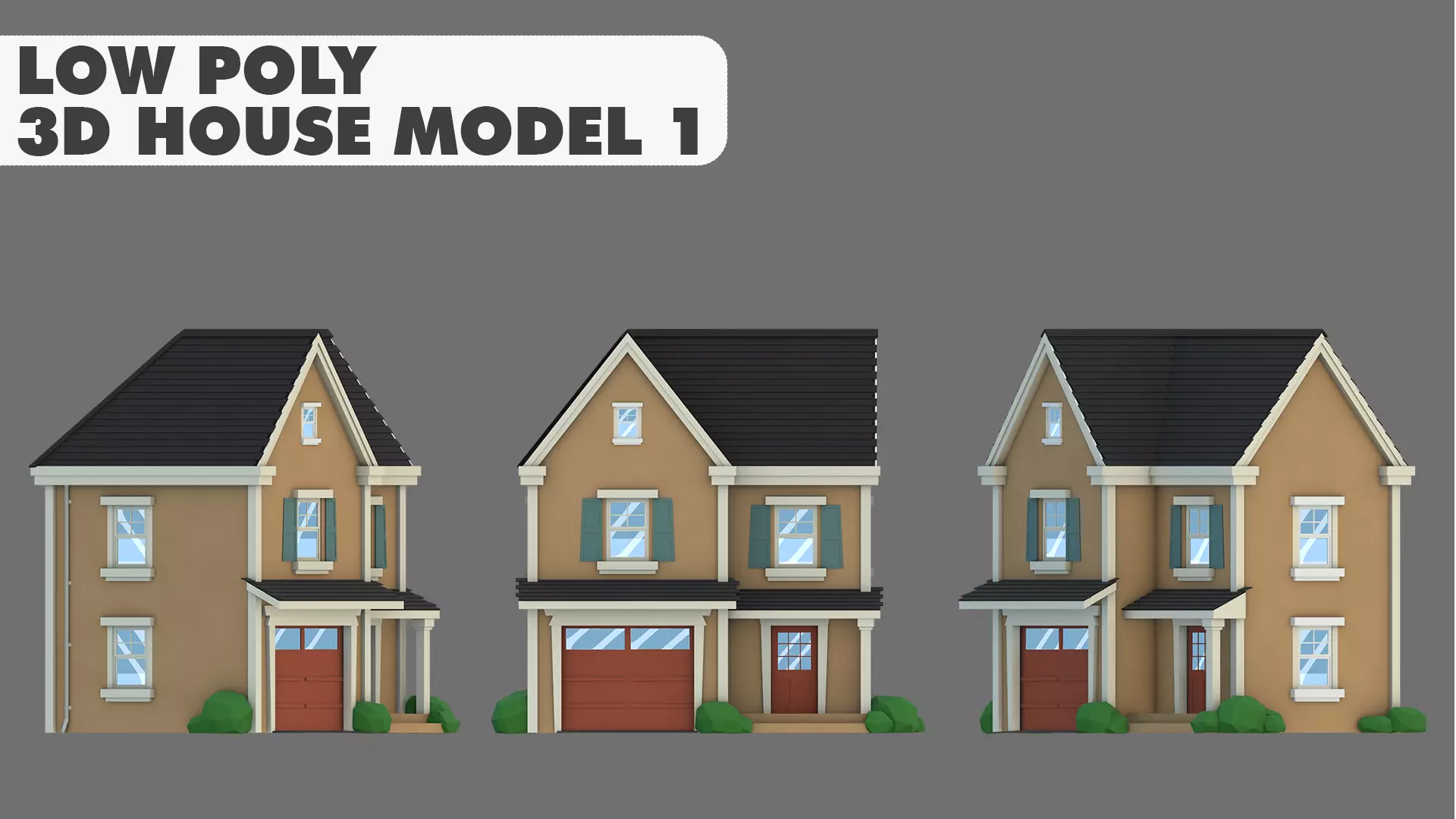House Pack Stylized Low Poly 3D Model Collection_9