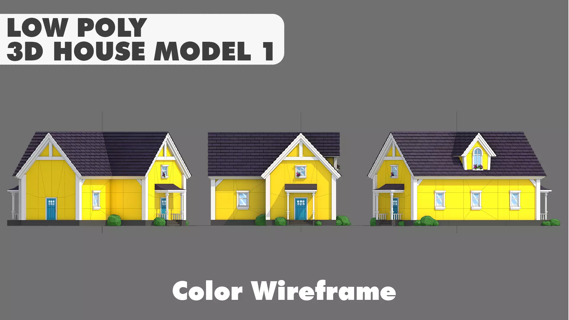 House Pack Stylized Low Poly 3D Model Collection_27