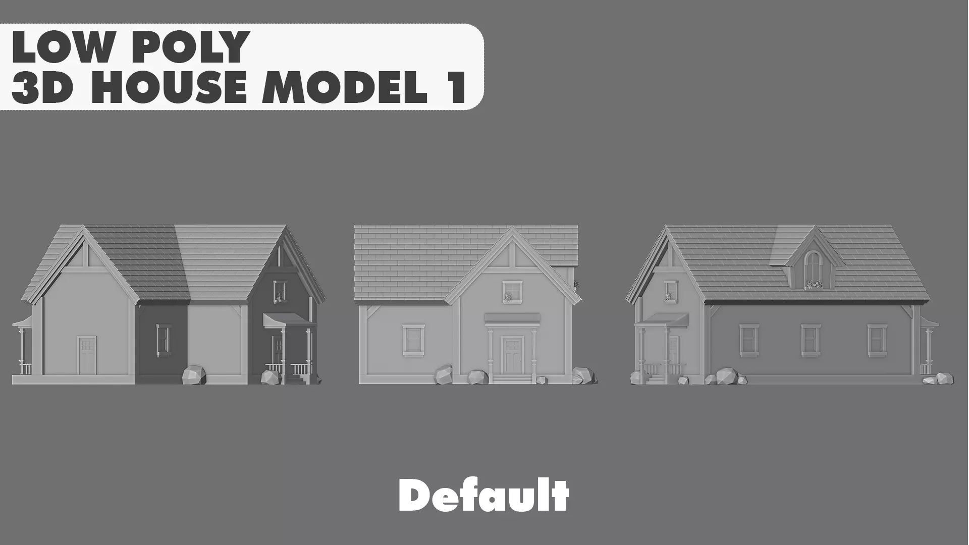 House Pack Stylized Low Poly 3D Model Collection_29