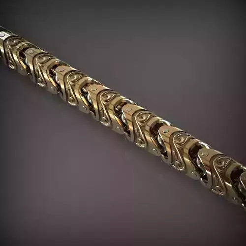 Designer Unique Unisex Cuban Chain With 3DM STL OBJ FBX Files