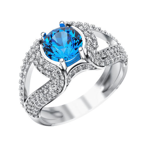Ring 015 gemstone 3D print model