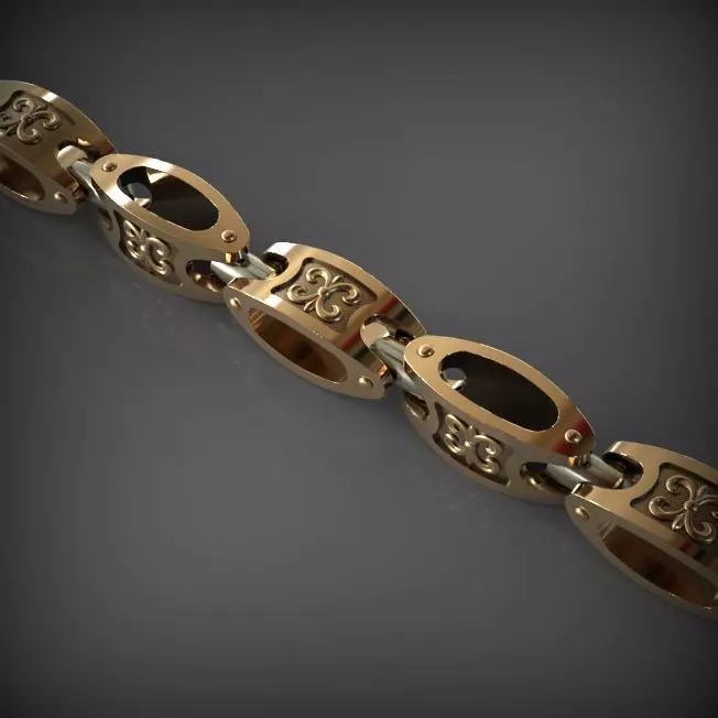 Designer Unique Unisex Cuban Chain With 3DM STL OBJ FBX Files 3D print model_0