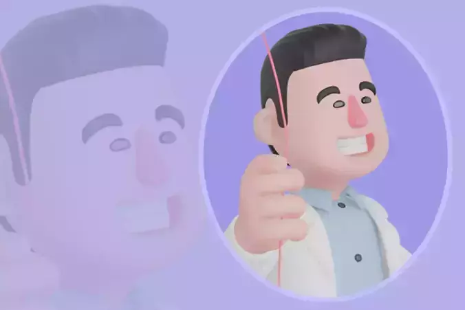 Stylized 3D Male Doctor Character - Cartoon Walking Balloon Man