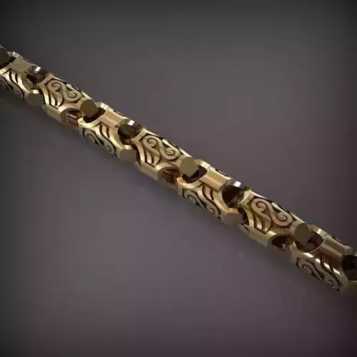 Designer Unique Unisex Cuban Chain With 3DM STL OBJ FBX Files