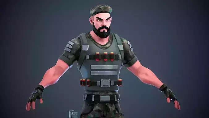 Military Soldier - UE4 UE5 Unity Ready Stylized Character
