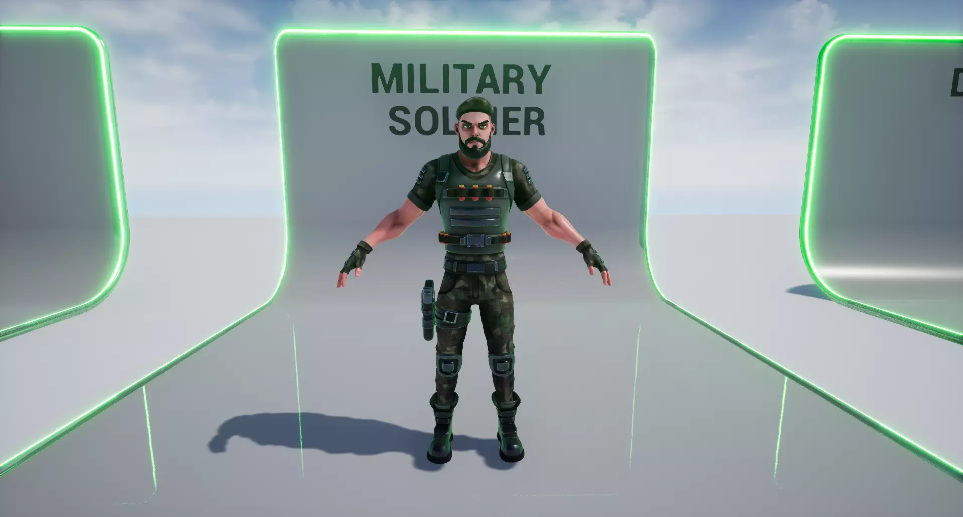 Military Soldier - UE4 UE5 Unity Ready Stylized Character Low-poly 3D model_9