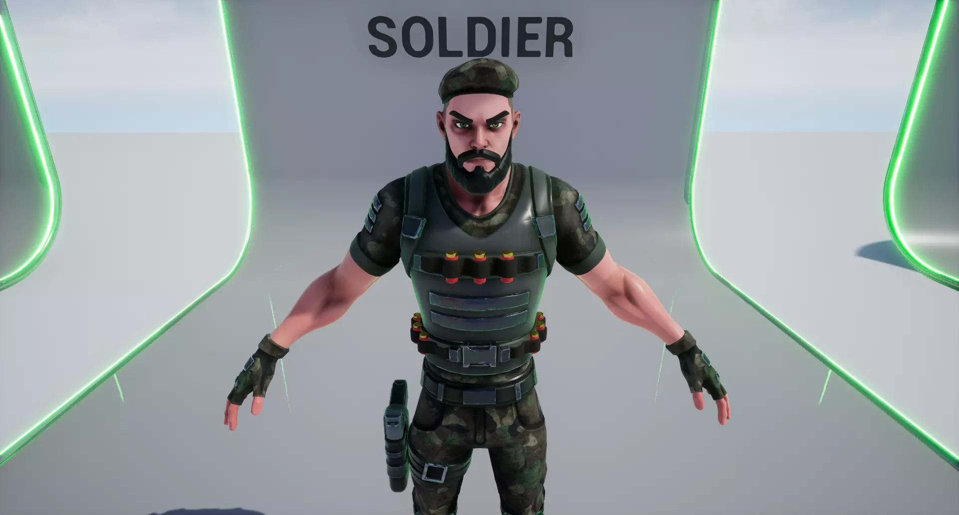 Military Soldier - UE4 UE5 Unity Ready Stylized Character Low-poly 3D model_8