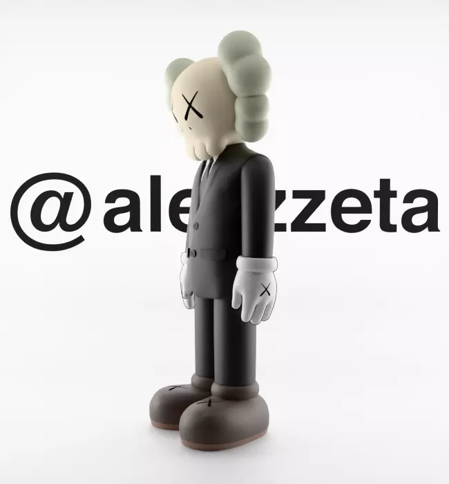 Kaws Companion Dior Textured 3D model_7