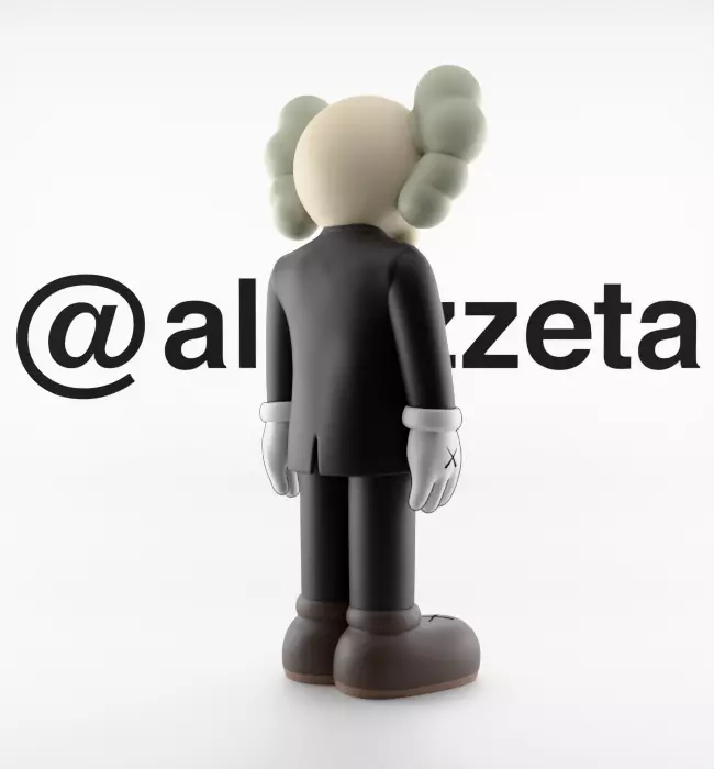 Kaws Companion Dior Textured 3D model_23