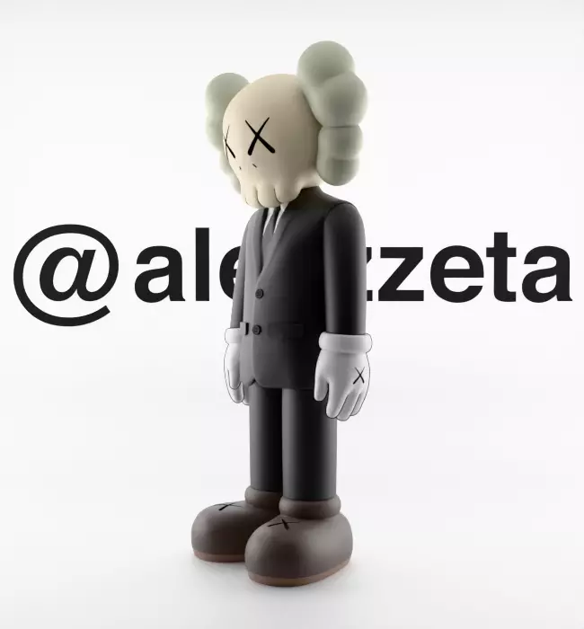 Kaws Companion Dior Textured 3D model_6