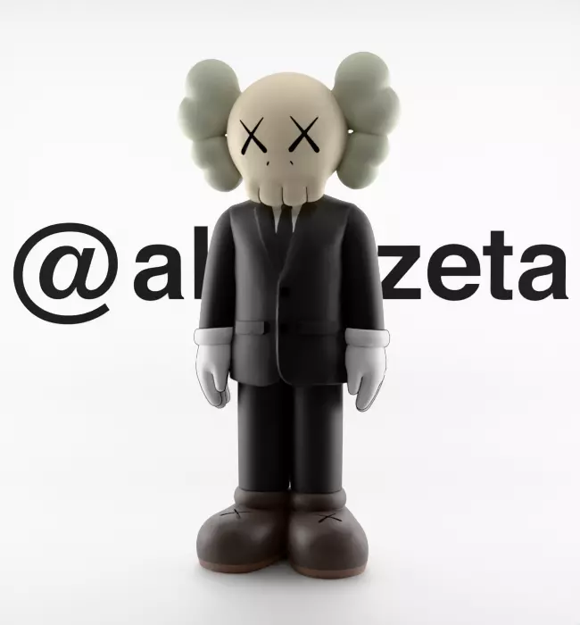 Kaws Companion Dior Textured 3D model_2