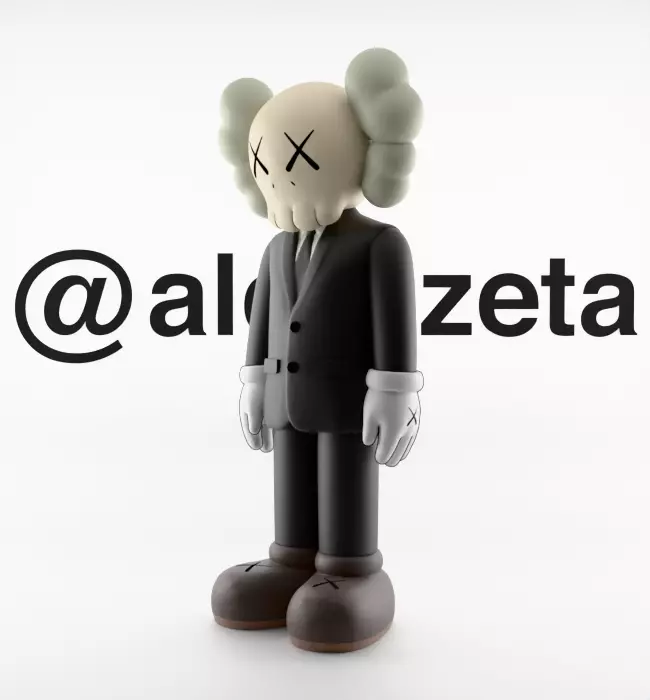 Kaws Companion Dior Textured 3D model_5