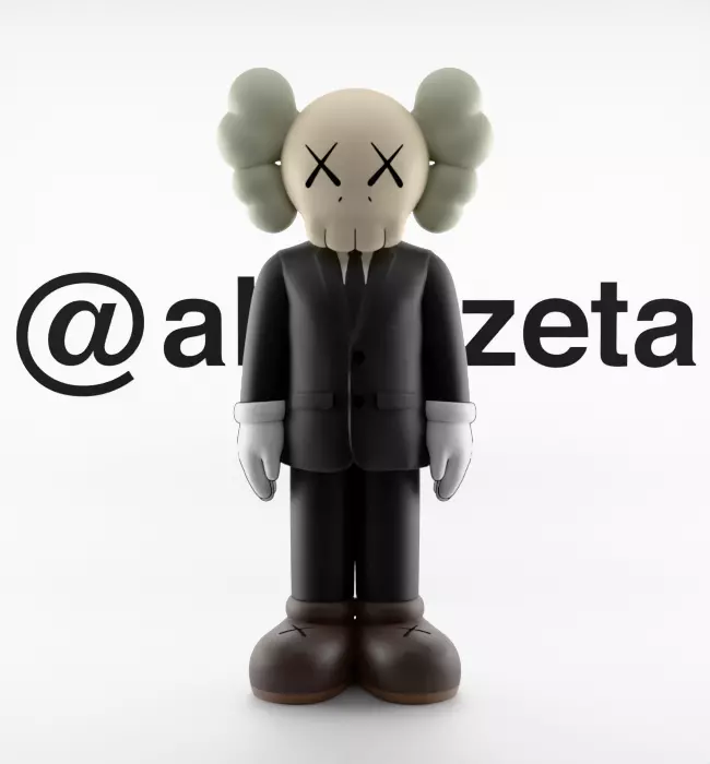 Kaws Companion Dior Textured 3D model_1