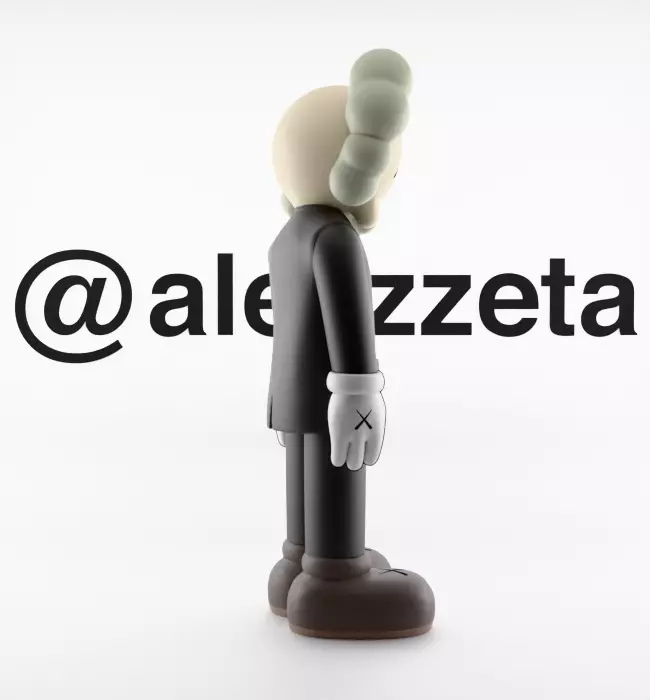 Kaws Companion Dior Textured 3D model_26