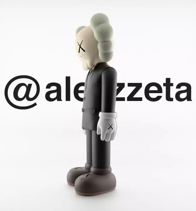 Kaws Companion Dior Textured 3D model_8