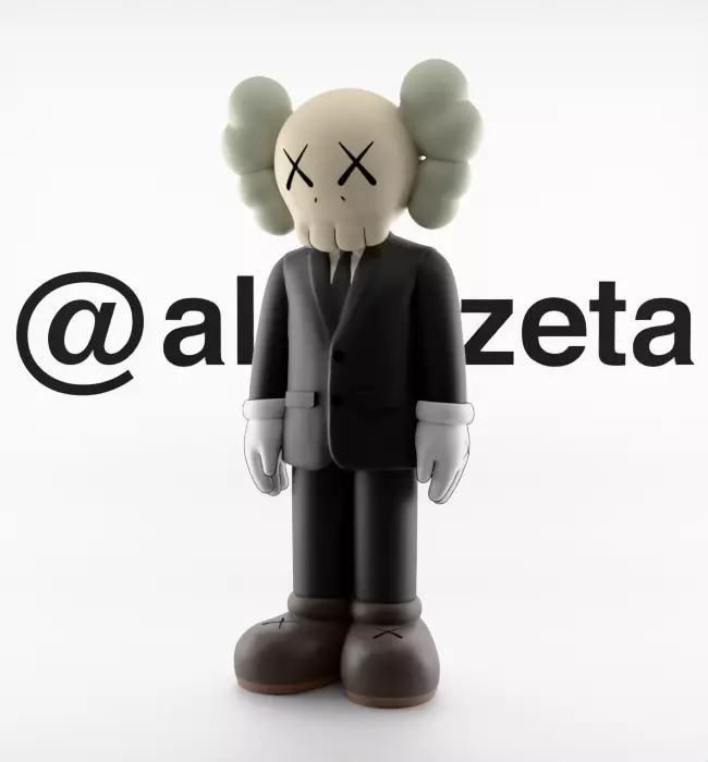 Kaws Companion Dior Textured 3D model_3