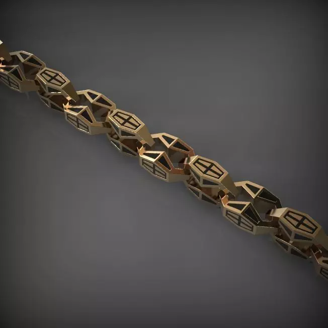 Designer Unique Unisex Cuban Chain With 3DM STL OBJ FBX Files 3D print model_0