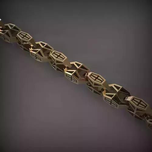 Designer Unique Unisex Cuban Chain With 3DM STL OBJ FBX Files